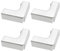UFURMATE Glasverbinder, 4 Stück Aluminiumlegierung Glasklemme, 2-Wege-Glasverbinder randloser Clip-Halter für Befestigung oder Heimwerken von Aquarien, Glas-Windschutz, Glas-Vitrine, für 6–10 mm Dicke