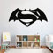 Batman Und Superman Logo Vinyl Wandaufkleber Superheld Cartoon Charakter Junge Schlafzimmer Wandaufkleber Abnehmbare Art Deco Wandbild 58X28Cm