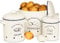 Gadgy Porta Patate, Cipolle e Aglio | Set di 3 Contenitori in Acciaio inossidabile per Conservazione Ortaggi freschi | Barattoli Cucina | Cassetta Frutta Vintage con Ventilazione