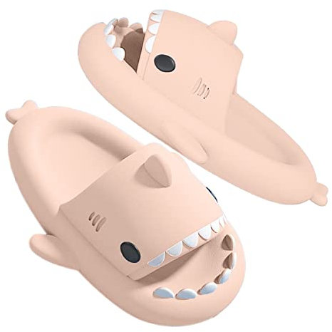 GULAKY Cloud Shark Slides Pillow Slippers Damen /Herren Hausschuhe Unisex Badeschuhe für Sommer,Rosa,40.41