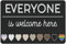 Blechschild Vintage Wandposter Retro Metall Everyone is Welcome Here Cute Metal Wall Poster Pub,Club,Bar,Restaurant,Coffee Bar, Vintage Art Wall Poster Plaque Decor 6x8 Inch