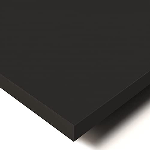 POKAR Tischplatte 2,5 cm Massiv Schreibtischplatte Bürotischplatte für Schreibtisch, Esstisch, Schwarz, 140 x 80 x 2,5 cm