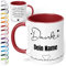 Dankeschön Geschenk für Freunde & Kollegen: Danke Tasse mit Namen „Danke für die schöne Zeit“ - personalisierte Kaffeetasse mit Spruch als moderne Dankeskarte | Abschiedsgeschenk (Bordeaux)