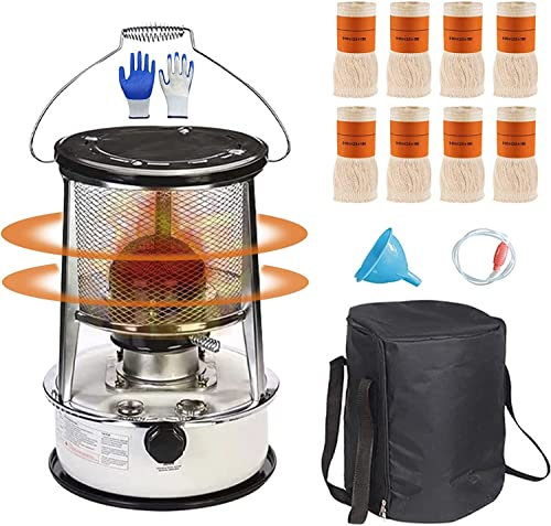 Petroleum Stove for Indoor Use Without Electricity Petroleum Oven Heater 360° Heater with Tea Kettle, 3 Wick Petroleum Heating Indoor for Camping Barbecue