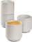 Cosumy Espressotassen Weiß Keramik 8er Set - Stapelbares Design - Spülmaschinenfest - Dickwandig 80ml