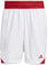 adidas Herren Basketball Icon Squad Short Aeroready, White/Team Power Red, XL Tall