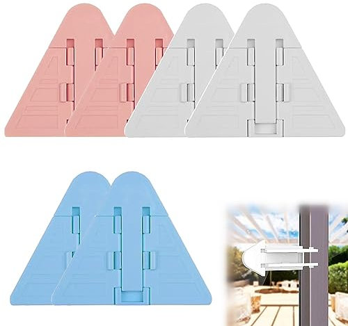 Cerraduras de Puerta Corredera para Bebé, Bloqueo de Ventanas Correderas, Cerradura de Seguridad Puerta Corredera, Cerradura de Seguridad para Niños, Bloqueo Ventanas Correderas para Bebés, 6PCS