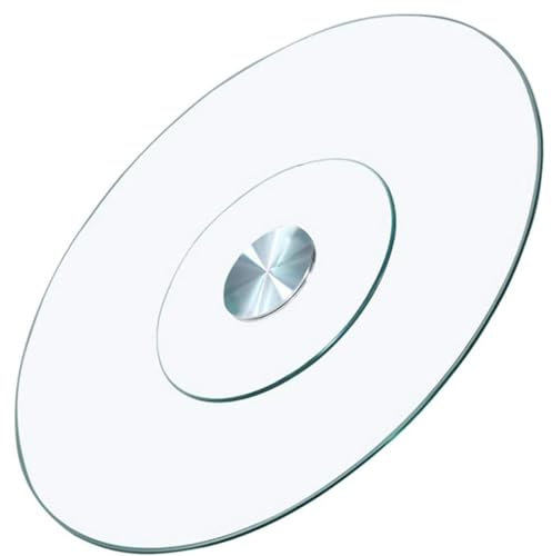 Plateau De Service Rotatif Lazy Susan en Verre Trempé Plateau Tournant en Verre Rond De 60-85 Cm pour Table À Manger De Cuisine (Size : 70cm/28inch)