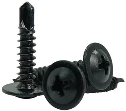 20pcs M4.2 Black Large Flat Head Self Tapping Screws Drilling Tail Screw Electric Drill Screw 20pcs (Color : 13mm, Size : M4.2)