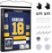 Nice C XL Trikot-Rahmen Vitrine Deep Jersey Display Jersey Shadow Box Vitrine Fußballtrikot Vitrine mit 98% UV-Schutz 2 Baseballkoffer und 1 Fotorahmen