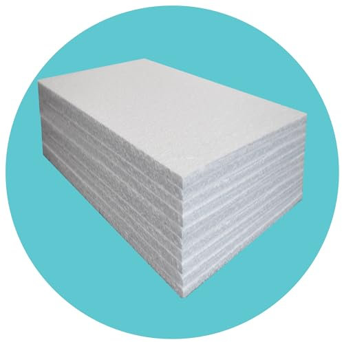 Triplast EPS 70 Foam Sheets (10 Sheets, 600 x 400 x 10mm Each) - Insulation, Packaging & Craft - BBA Certified