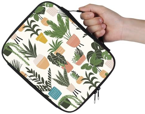 Hixingo Custodia per Libro con Cerniera, Custodia per Libro in Tessuto Custodia Protettiva per Bibbia Copertina in Brossura per Bibbia con Manico per Donna Uomo (Succulente 9,28x22cm)