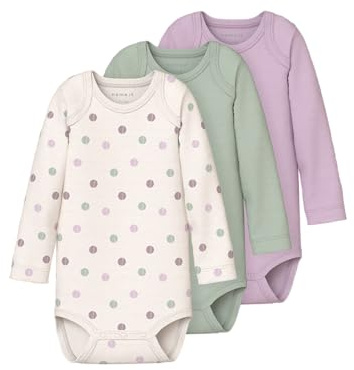 NAME IT Damen Nbfbody 3p Ls Jet Stream Dot Noos Nbfbody 3P Ls Jet Stream Dot Noos (3er Pack)