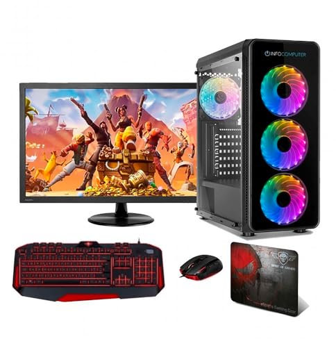 Ordenador Gaming PcElite Bravo | AMD Ryzen 5 5600G | GTX 1650 4 GB | 16GB DDR4 | 256Gb NVME | WiFi 5G | LCD 24 | HDMI | DP