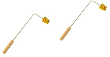 TOPBATHY 2St Kleine goldene Becherform Waffeleisen Kuchenform Backformen backform selber machen Achappam-Schimmel Kerala kochgeschirr tortenform Backwerkzeug für die Küche Backzubehör Buche