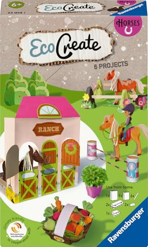Ravensburger EcoCreate 23919 - Pferde - DIY Bastelset für Kinder ab 6 Jahren