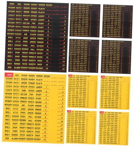 CAXUSD Étiquettes De Boîte 10 Feuilles Autocollants Électriques Identification Du Panneau