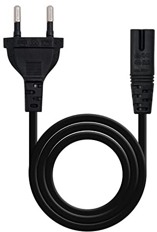 Cable de alimentación Tipo 8, CEE 7/16/M-C7/H, 1.5 m, Ideal para Conexiones eléctricas seguras en Equipos electrónicos.