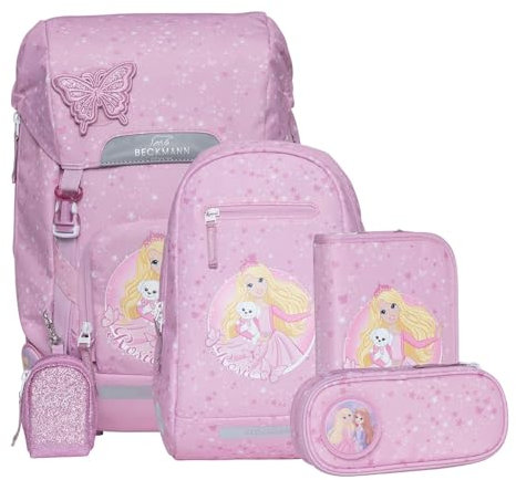 Beckmann Classic Maxi Schoolbag Set 6-teilig 28L Rosie