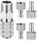 OUDQFCJ 5 pièces adaptateurs pour aérographe, Kit complet, Raccord rapide, Valve de réglage, universels mâles-femelles, accessoires, Airbrush adaptateur en métal pour tuyau d'air (1/8 pouce)