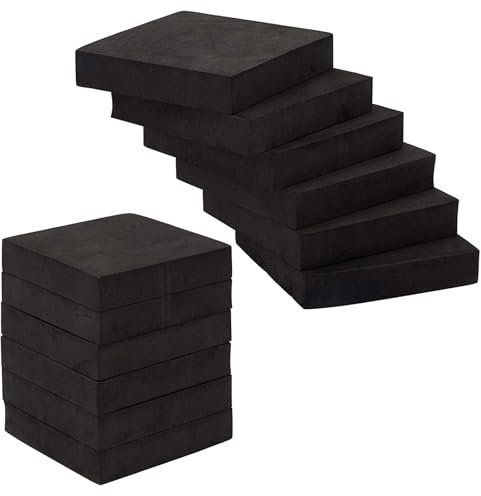 Hikrxya 12er Set Gummipads Antirutsch-Pads 10x10x2cm - Waschmaschinen Schwingungsdämpfer Pads - für Waschmaschine Kühlschrank Trockner Lautsprecher Unterlegscheiben Möbel