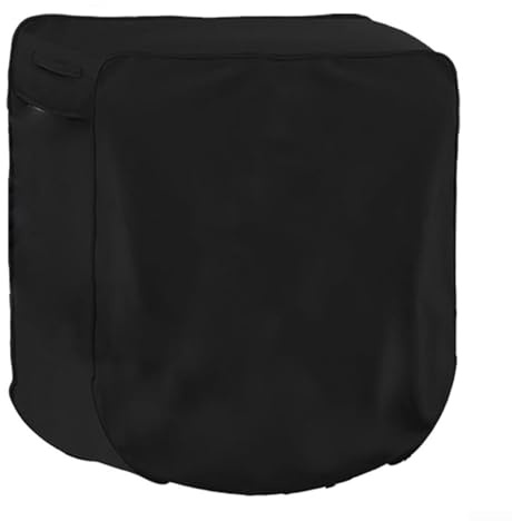 Einziehbare Gartenschlauchtrommel-Abdeckung, 60 x 60 x 45 cm, wasserdicht, Oxford-Stoff, Schutzhülle für 10–40 m Schläuche, mit Kordelzug, Tasche, Sonne, Regen, Schnee, Staubschutz, schwarz, grau