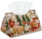 Serviettenspender mit Weihnachtsbaumkugel-Motiv, für Zuhause, Büro, Auto, dekorativer Behälter, Taschentuchbox, Abdeckung, Leder