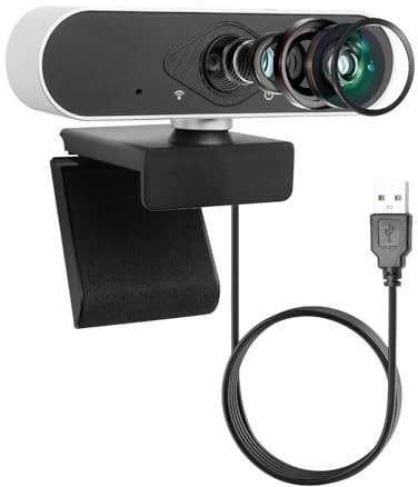 Quwem 1080P HD Webcam for Laptop with Microphone,USB Web Camera for PC MAC Laptop Plug and Play Web Camera for Live Streaming Youtube Skype Video Calling Studying Conference Black