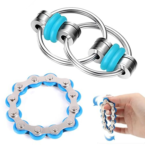 LAKPYN 2 Stück Stressabbau Spielzeug Fidget Toy Stressabbaukette Spielzeug Unendlicher Flip Chain Flippy Chain Game Set Zum Abbau von Spannungen und Stress,für Kinder mit ADHS