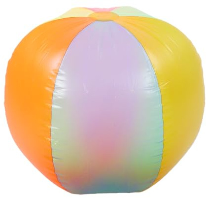 POENVFPO 80 cm Aufblasbarer Wasserball, Riesiges Regenbogenfarben-Poolspielzeug für und Erwachsene, Verdicktes PVC, Platzsicher, mit Schnellaufblasventil für Partyspiele Im Freien,