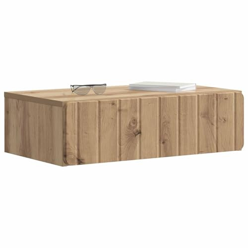 vidaXL Wandmontierter Beistelltisch Artisan-Eiche 59 x 34,5 x 17 cm, Wohnzimmer, Wandtisch, rechteckig, viel Stauraum, modernes Möbelstück, stilvolle Ordnung