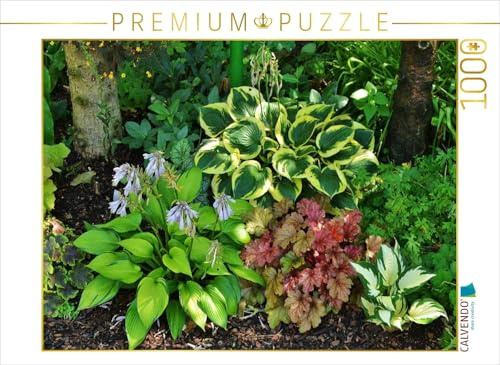 CALVENDO Puzzle Hosta 'June Fever', 'Twilight', 'Fire and Ice' mit Heuchera | 1000 Teile Lege-Größe 64 x 48 cm Foto-Puzzle für glückliche Stunden