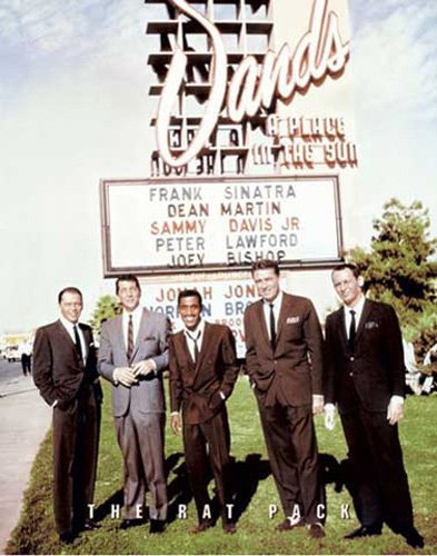 empireposter Rat Pack, The - Sands Casino - Mini Poster Filmposter Kino Movie Foto - Grösse 40x50 cm + 2 St Posterleisten Holz 40,5 cm