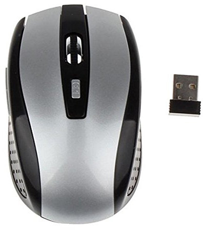 Gemini _ Mall® Wireless Mouse, 2,4 G USB Souris optique sans fil pour ordinateur portable PC Ordinateur Portable souris sans fil avec nano récepteur, 6 boutons, 1800 dpi, pour Windows Mac Linux Vista