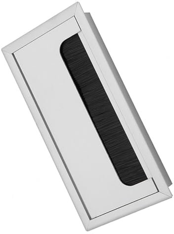 Ojal cuadrado para escritorio de computadora, clavos, tornillos y sujetadores, ojales para cables, cubierta de agujero de alambre (160 x 80 x 25 mm/6.3 x 3.1 x 1 pulgadas)