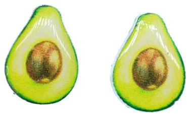 Miniblings Avocado Ohrstecker Stecker Urlaub Party Kawaii Sommer Kunststoff - Handmade Modeschmuck I Ohrringe Stecker Ohrschmuck