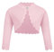 trudge Enfants Manche Longue Boléro Filles Cardigan Filles Bolerose Court de Base Festive Enfant Cardigan pour Robe de Soirée de Mariage Rose 9-10 Ans