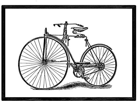 Nacnic Fahrrad-Kunst antigua.Posters mit Vintage-Objekten. A4-Format