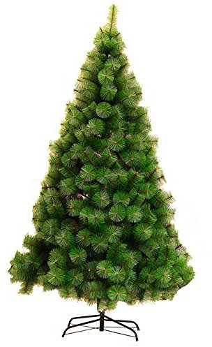 JRPT Arbre de Noël Artificiel Sapin Stent En Métal,PVC Arbre de Noel Avec Des Forfaits Décoratifs,Aiguilles De Pin Épais Belle/d'or / 1,8 m (6 pieds)