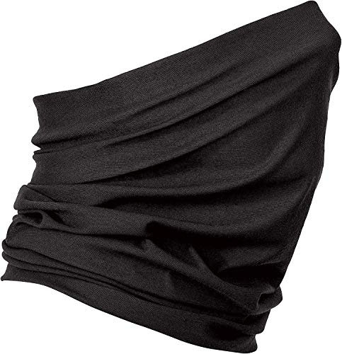 Smute Schlauchschal aus Mikrofaser I Multifunktionstuch I Schlauchtuch I schnelltrocknend u. atmungsaktiv I Face Shield I Motorrad Halstuch (schwarz)
