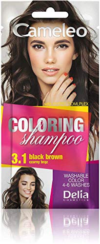 Cameleo - Tönungsshampoo - Black Brown - schnelle und einfache Farbauffrischung Farbe in Farbe - ohne Ammoniak und Oxidationsmittel - Shampoo im Beutel - 40ml