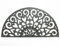 Sungmor Heavy Duty Cast Iron Doormat - Vintage & Beautiful Vine Design & 71CM/28INCH Large Semicircle Front Door Mat - Non-Slip Outside Mat Shoe Scraper - Decorative Entrance Mats