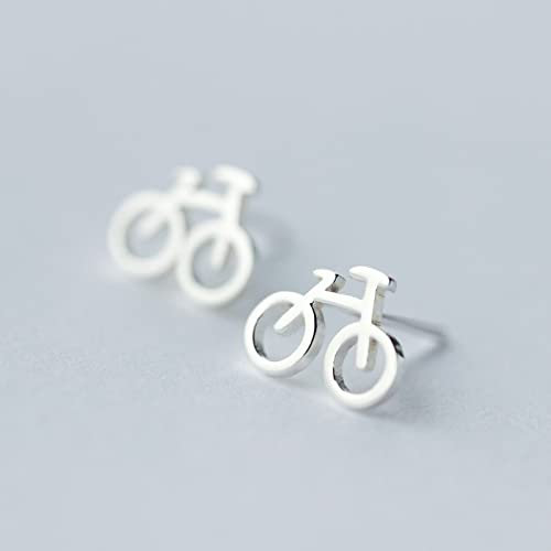 GLDW Ohrstecker, Kreatives Kleines Fahrrad Transportform Einzigartige Hypoallergene Ohrstecker Aus S925-Sterlingsilber Exquisiter Schmuck Für Frauen, Damen, Mädchen, Frauentagsgeschenke