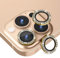 Suoman 3-Stück Kompatibel mit iPhone 13 Pro/Pro Max Kamera Linse Schutzfolie, Glas+Aluminiumrahmen Kamera Linse Displayschutz für iPhone 13 Pro/Pro Max Kameraschutz[Flash-Diamanten] Diamant-Gold