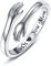 925 Sterling Silber Umarmungsringe für Frauen, I Love You Forever Love You Mutter Geschenk Schwester Geschenke Gravierte Worte Umarmung Hände Offener Ring (Always love you mom)