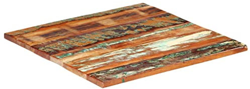 Makastle Tischplatte Quadratisch 25-27 mm 80x80 cm Arbeitsplatte Schreibtischplatte Perfekt für Esstische, Couchtischen, Werkbank & DIY Projekte, Küchenarbeitsplatte Holzplatte, Mehrfarbig