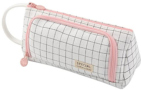 ONCCI Federmäppchen Mädchen Mäppchen Federtaschen Große Kapazität Teenager Etui Stifte Pencil Case für Schule & Büro (Gitter)