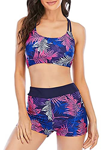 GFPGNDFHG Bikini Set Damen Wetlook metallic Lackbikini sexy Dessous Gogo Outfit Wetlookbikini glänzend Lack Zweiteiler Bademo High Waist Push Up Neckholder Tops Beachwear