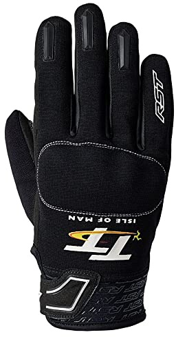 RST IOM Isle of Man TT Team EVO CE Mens Textile Motorcycle Gloves (L)