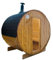 Sauna al aire libre tipo barril Harvia con estufa de leña 220 cm (L) x 220 cm (diámetro)